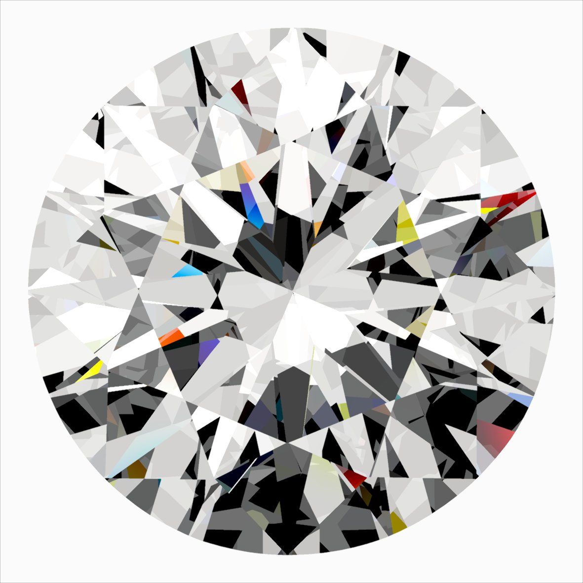 Diamante Naturale Taglio Brillante 0.4ct 3EX G IF - IGI - 4.78x4.81x2.93mm