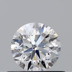 Diamante Naturale Taglio Brillante 0.5ct G/VG/EX E VVS2 - GIA - 4.95x4.88x3.23mm
