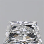 Diamante Naturale Taglio Trapezio 0.51ct VG/EX E VVS2 - GIA - 6.5x3.79x2.49mm