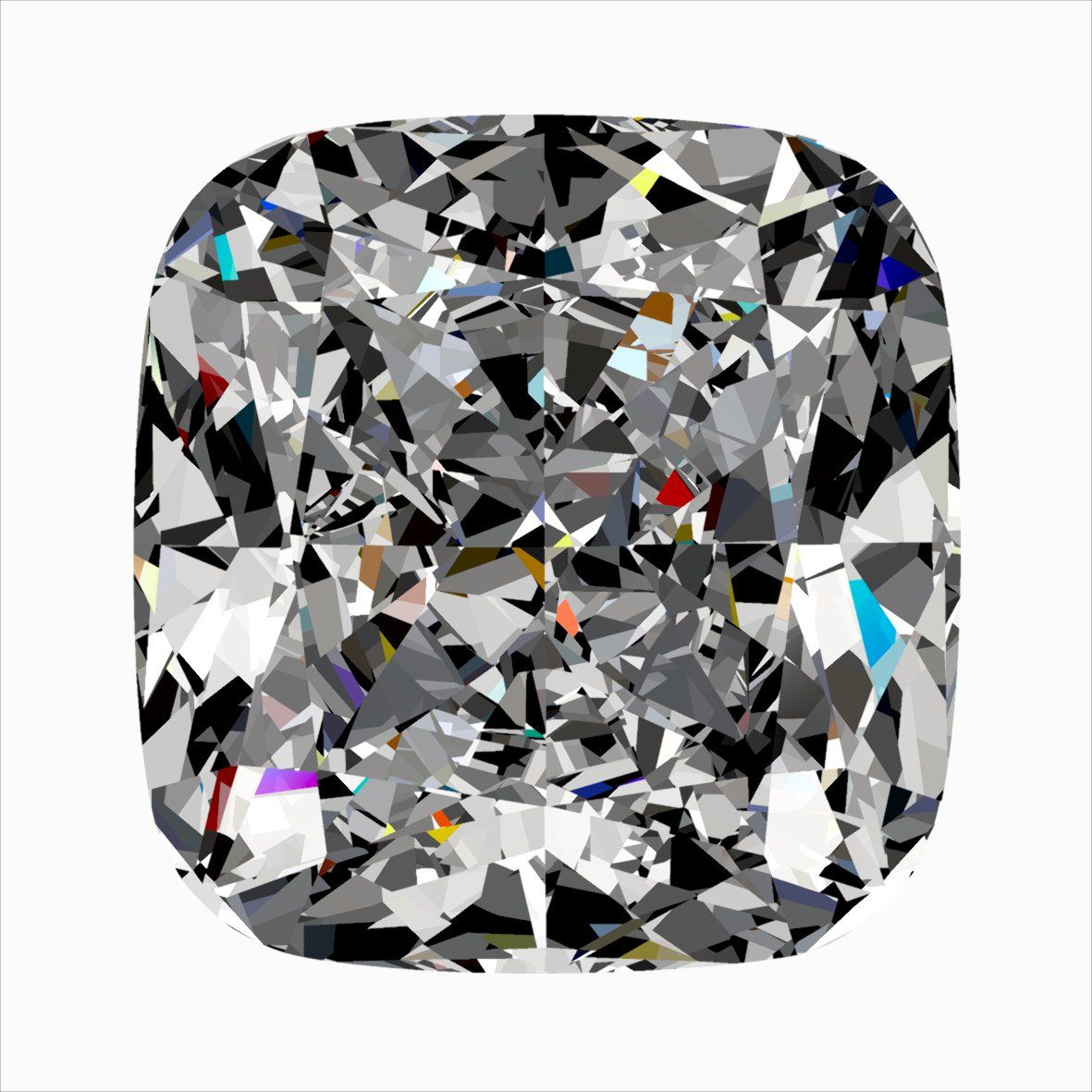 Diamante Taglio Cushion Modificato 0.4ct EX/EX H VS1 - IGI - 4.19x4.04x2.74mm