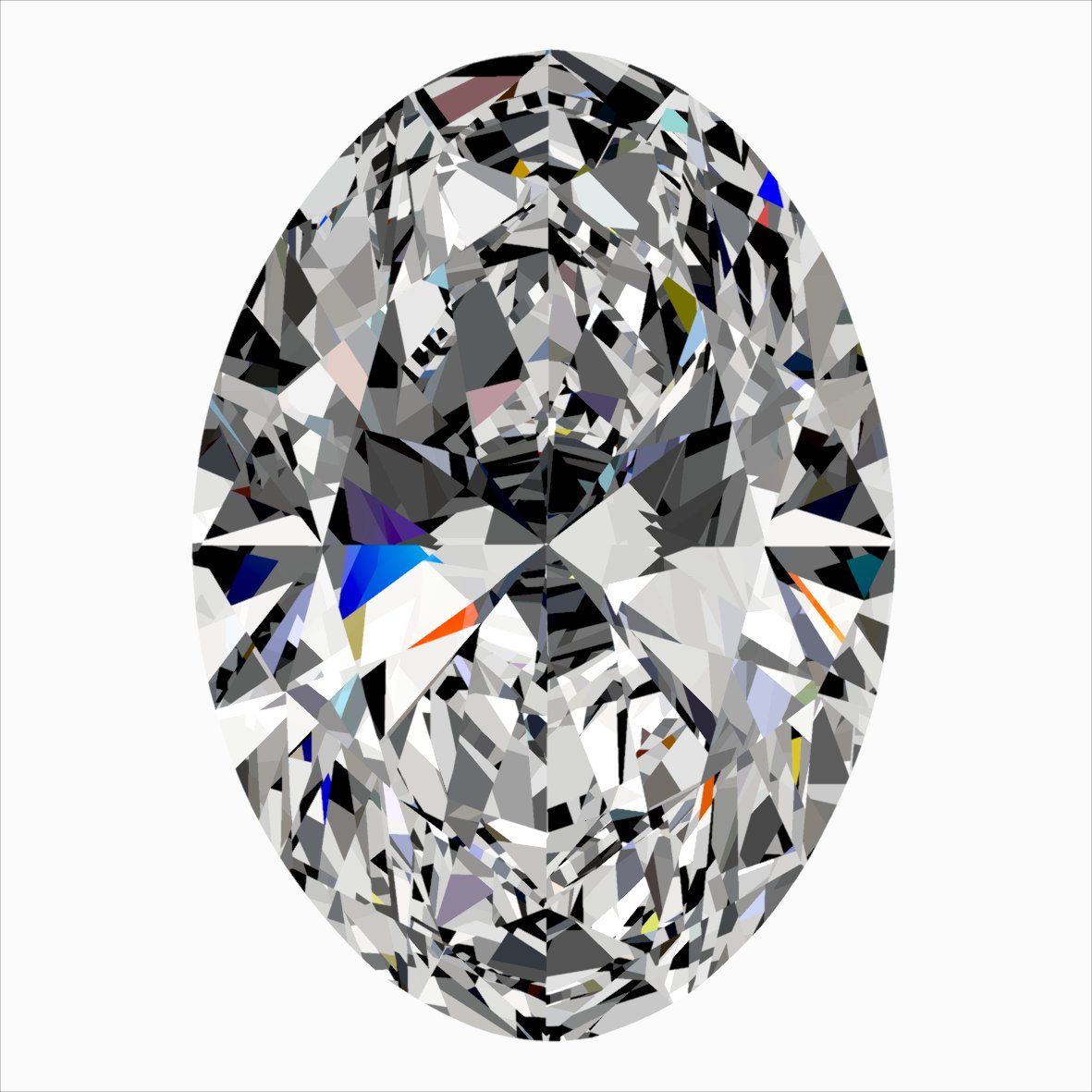 Diamante Naturale Taglio Ovale 0.32ct VG/EX F VVS1 - IGI - 5.63x4.01x2.34mm