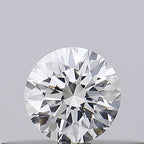 Diamante Naturale Taglio Brillante 0.21ct EX/VG/EX D VS1 - GIA - 3.78x3.8x2.38mm