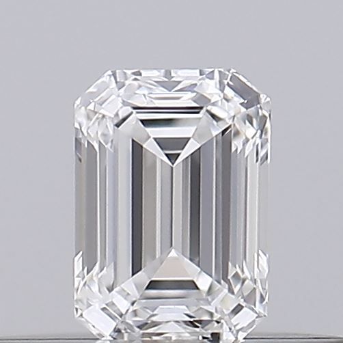 Diamante Naturale Taglio Smeraldo 0.18ct G/VG E IF - GIA - 3.76x2.69x1.79mm