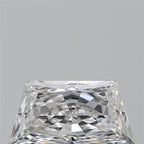 Diamante Naturale Taglio Trapezio 0.54ct EX/EX E VVS2 - GIA - 7.13x3.64x2.49mm
