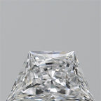 Diamante Naturale Taglio Trapezio 0.42ct VG/EX D IF - GIA - 6.76x3.86x2.38mm