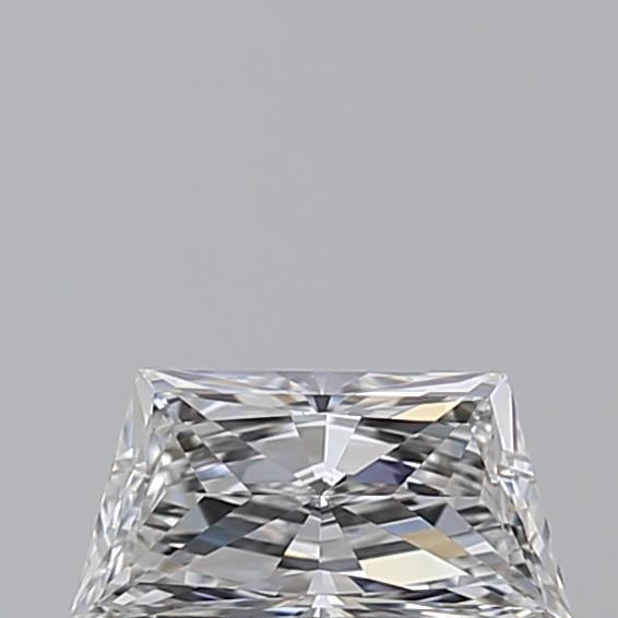Diamante Naturale Taglio Trapezio 0.54ct EX/EX E VVS2 - GIA - 7.09x3.6x2.55mm