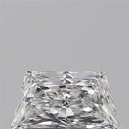 Diamante Naturale Taglio Trapezio 0.51ct EX/EX E VVS1 - GIA - 6.96x3.74x2.49mm