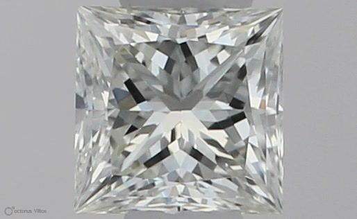Diamante Naturale Taglio Princess 0.24ct VG/VG J VVS2 - GIA - 3.53x3.51x2.44mm