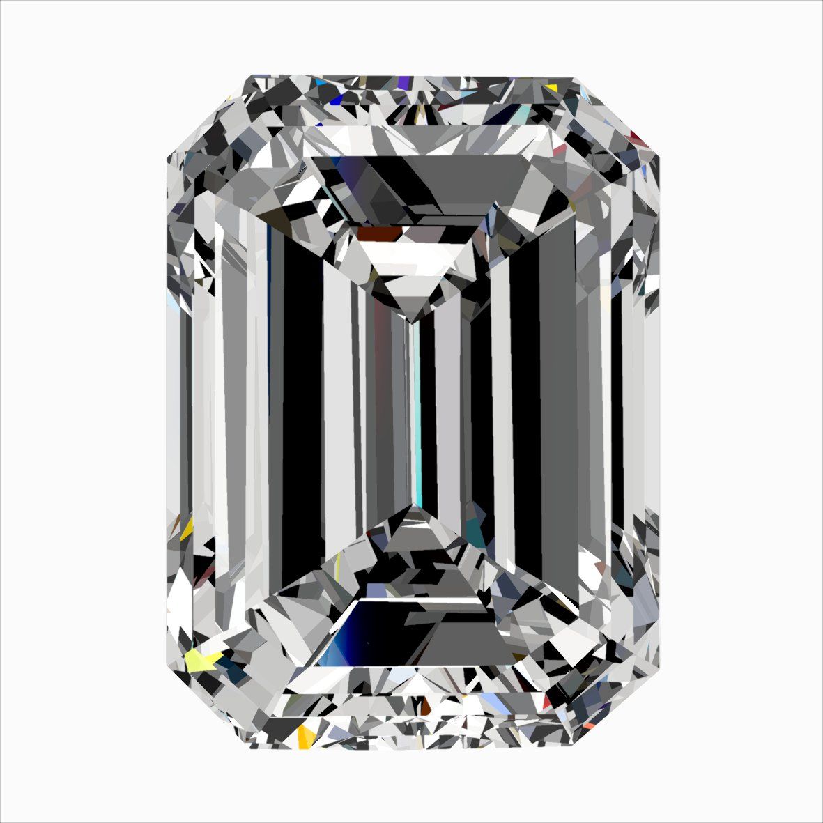 Diamante Naturale Taglio Smeraldo 0.4ct VG/EX F VVS1 - IGI - 4.89x3.59x2.45mm
