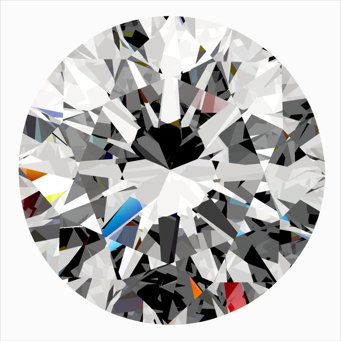 Diamante Naturale Taglio Brillante 0.4ct 3EX F VVS2 - IGI - 4.68x4.73x2.92mm