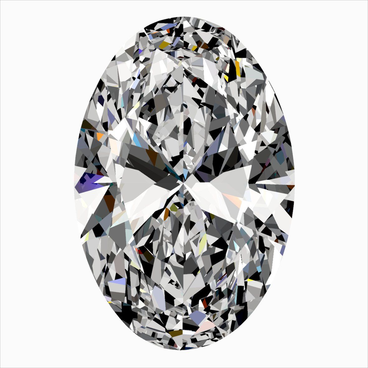 Diamante Naturale Taglio Ovale 0.31ct EX/EX F VVS1 - IGI - 5.74x3.8x2.3mm
