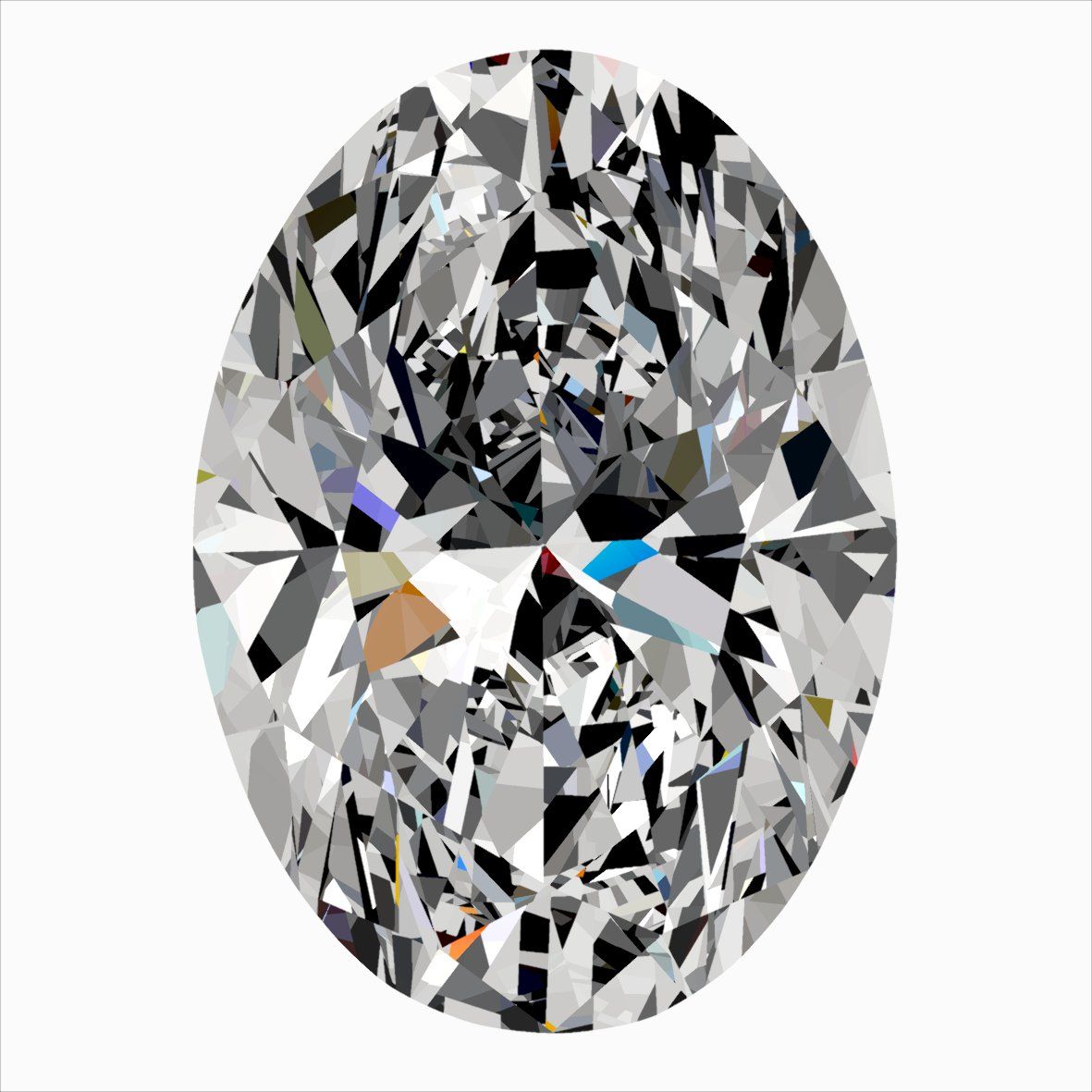 Diamante Naturale Taglio Ovale 0.34ct VG/EX G IF - IGI - 5.43x3.89x2.52mm