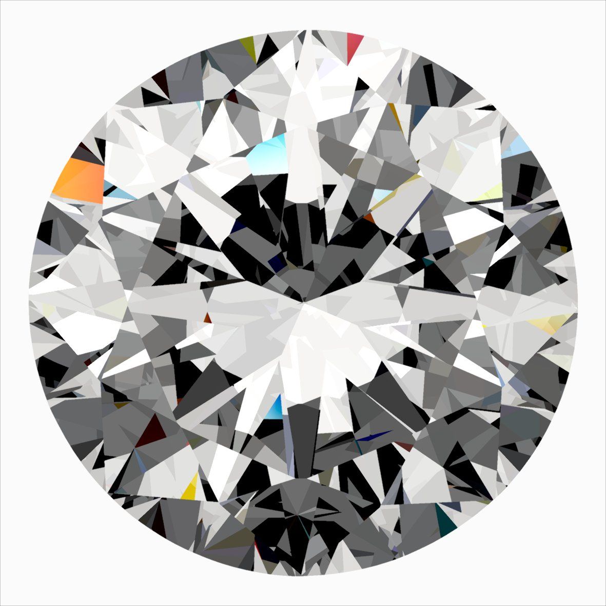 Diamante Naturale Taglio Brillante 0.4ct 3EX F VVS1 - IGI - 4.72x4.76x2.89mm