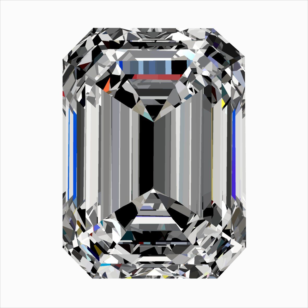Diamante Naturale Taglio Smeraldo 0.5ct EX/EX I VVS2 - IGI - 5.13x3.75x2.6mm