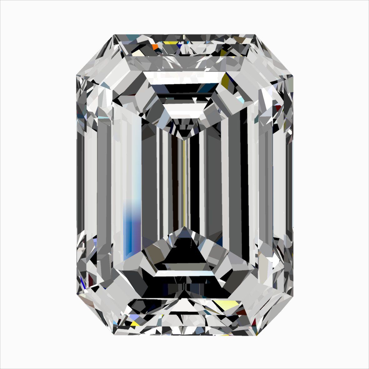 Diamante Naturale Taglio Smeraldo 0.41ct EX/EX F VVS2 - IGI - 5.05x3.63x2.41mm