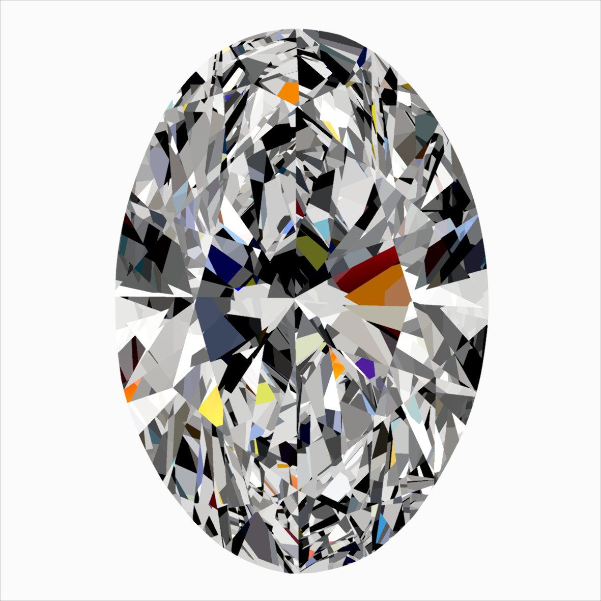 Diamante Naturale Taglio Ovale 0.31ct EX/EX G VVS2 - IGI - 5.57x3.82x2.35mm