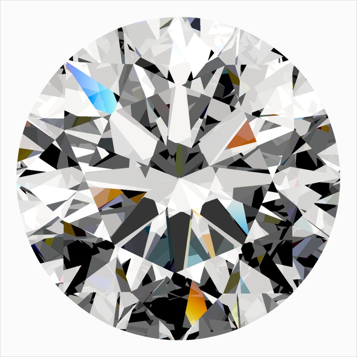 Diamante Naturale Taglio Brillante 0.4ct 3EX G VVS1 - IGI - 4.72x4.74x2.95mm