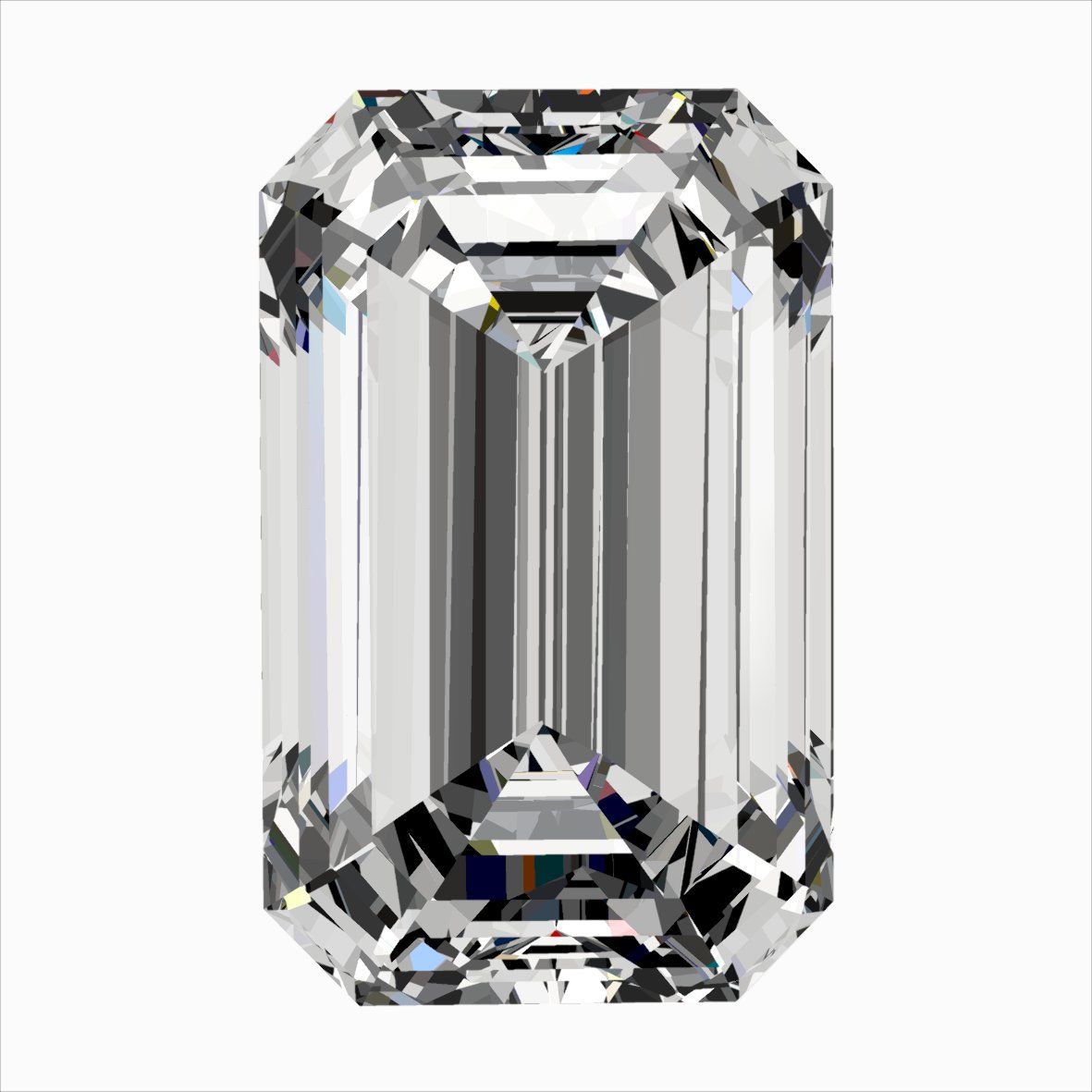 Diamante Naturale Taglio Smeraldo 0.51ct EX/EX G VVS1 - IGI - 5.88x3.66x2.44mm