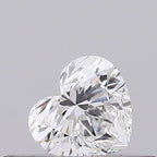 Diamante Naturale Taglio Cuore 0.19ct VG/EX F VS1 - GIA - 3.43x3.79x2.37mm