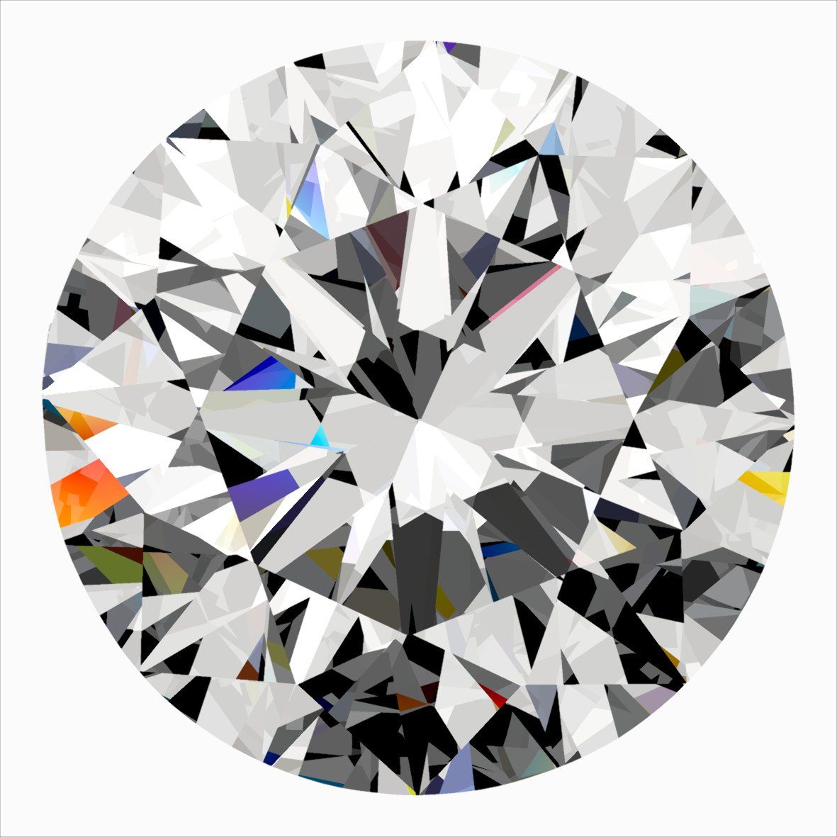 Diamante Naturale Taglio Brillante 0.36ct 3EX G IF - IGI - 4.51x4.56x2.84mm