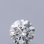 Diamante Naturale Taglio Brillante 0.41ct 3EX D VS2 - IGI - 4.75x4.8x2.97mm