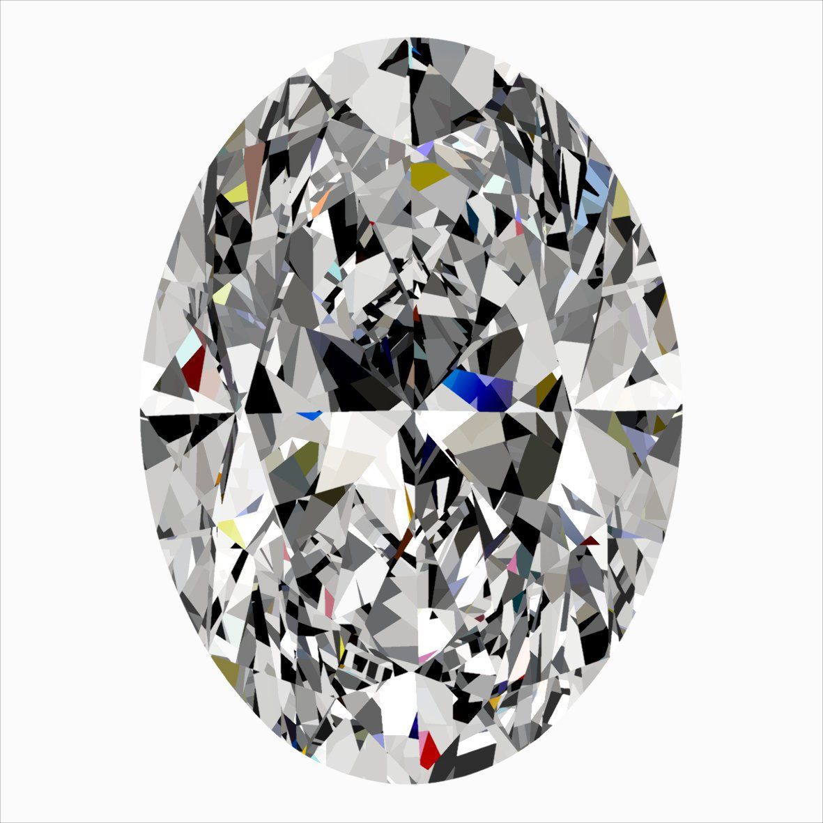 Diamante Naturale Taglio Ovale 0.32ct EX/EX H VVS2 - IGI - 5.29x3.84x2.43mm