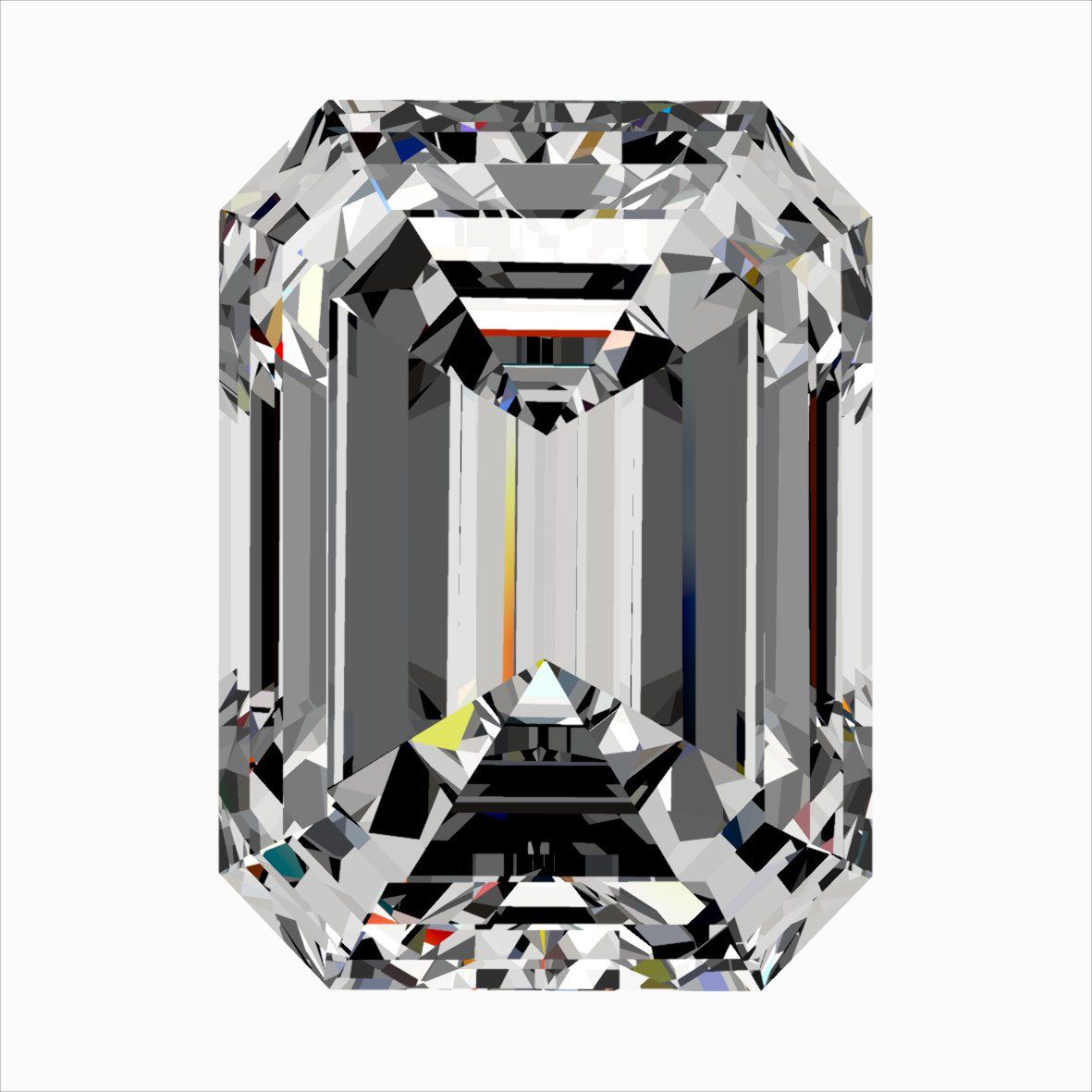 Diamante Naturale Taglio Smeraldo 0.4ct EX/EX H VS2 - IGI - 4.95x3.64x2.46mm