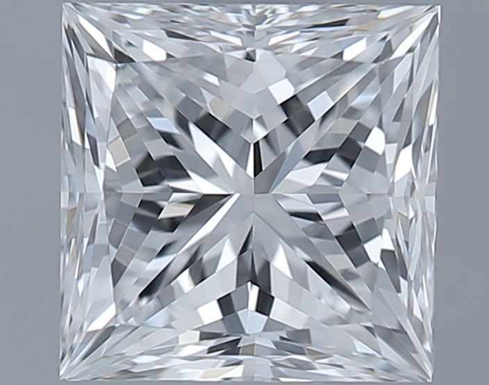 Diamante Naturale Taglio Princess 0.9ct VG/EX D IF - GIA - 5.08x5.08x3.89mm