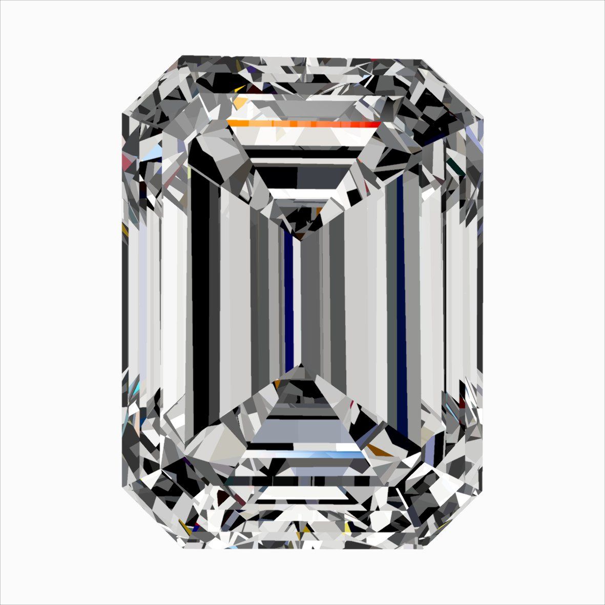 Diamante Naturale Taglio Smeraldo 0.31ct EX/EX F VVS1 - IGI - 4.45x3.27x2.25mm