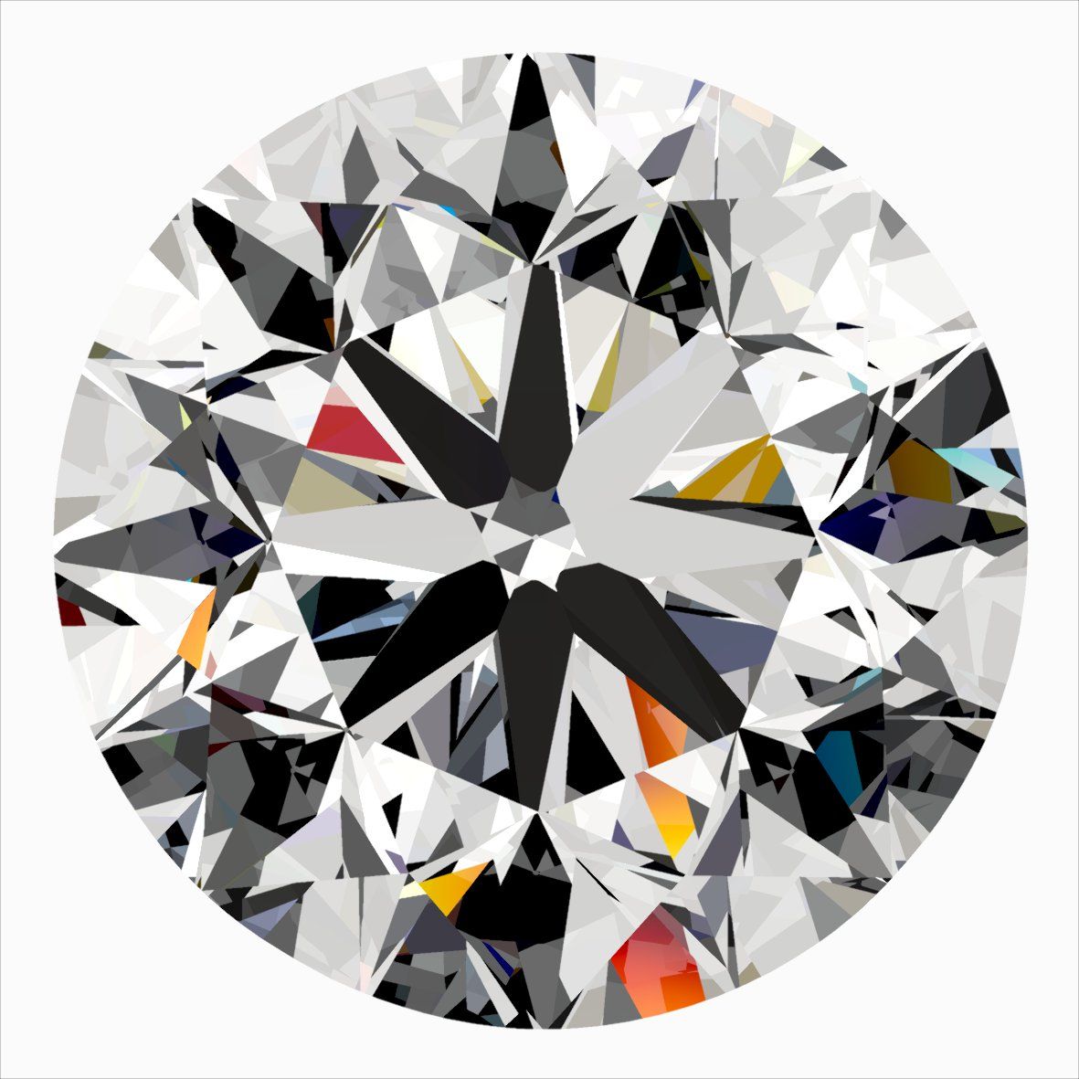 Diamante Naturale Taglio Brillante 0.3ct VG/EX/EX E VVS2 - IGI - 4.18x4.2x2.69mm