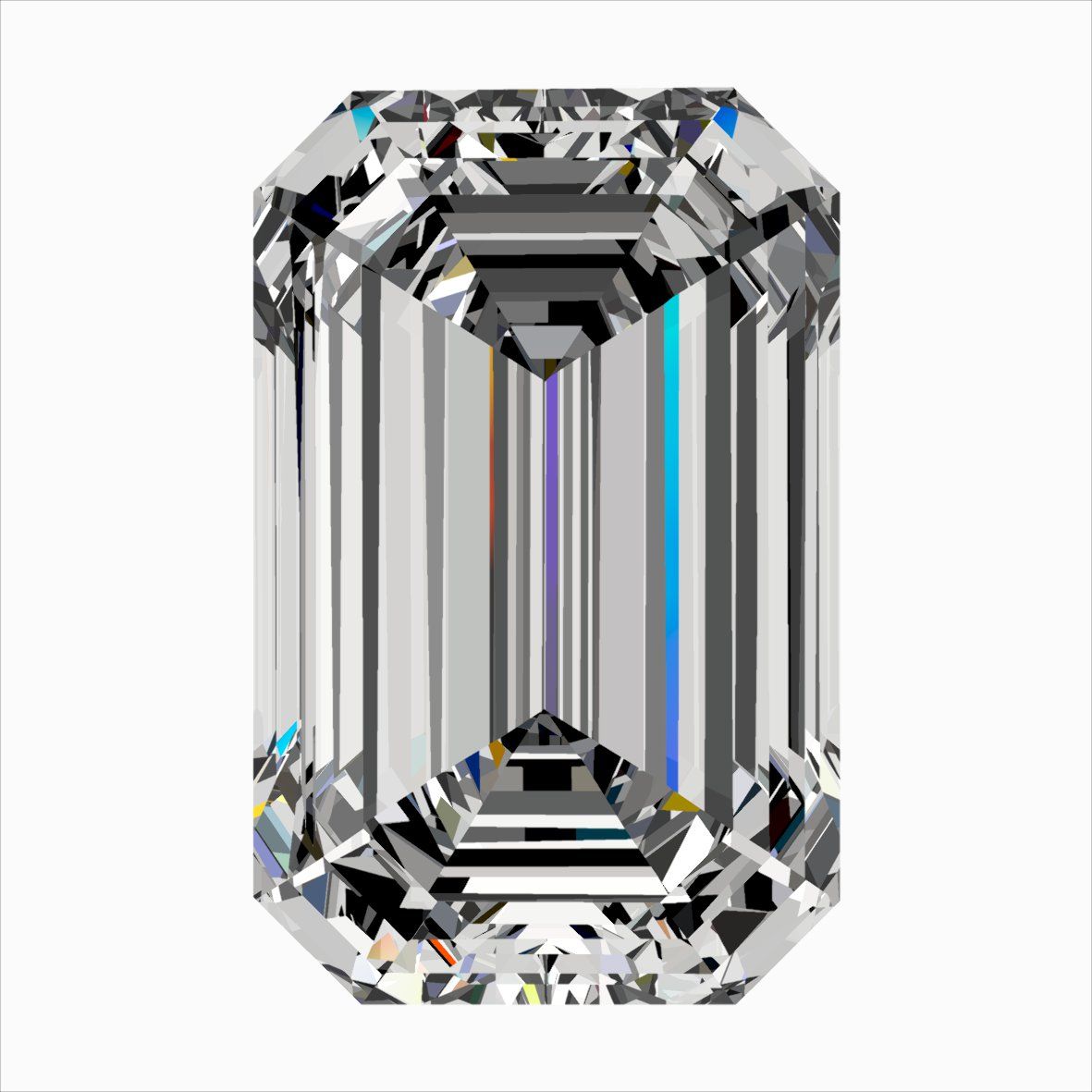 Diamante Naturale Taglio Smeraldo 0.55ct EX/EX G VVS1 - IGI - 5.89x3.77x2.53mm
