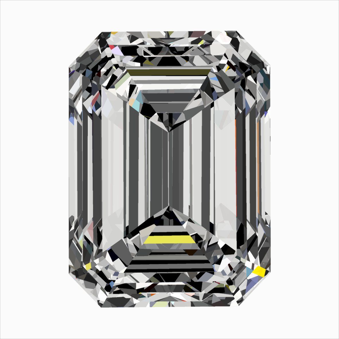 Diamante Naturale Taglio Smeraldo 0.31ct EX/EX H VS2 - IGI - 4.42x3.24x2.23mm