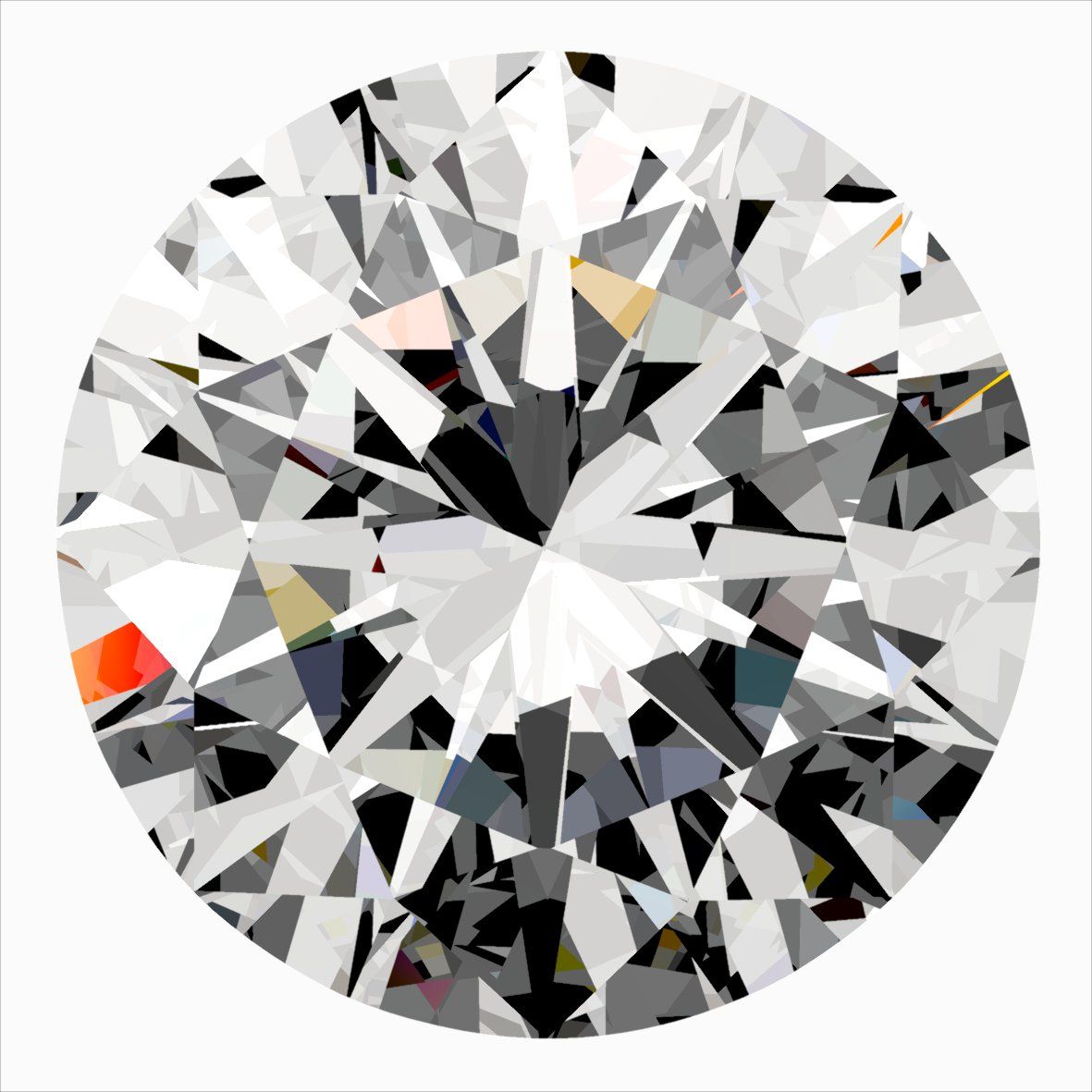 Diamante Naturale Taglio Brillante 0.3ct 3EX F VVS1 - IGI - 4.31x4.34x2.64mm