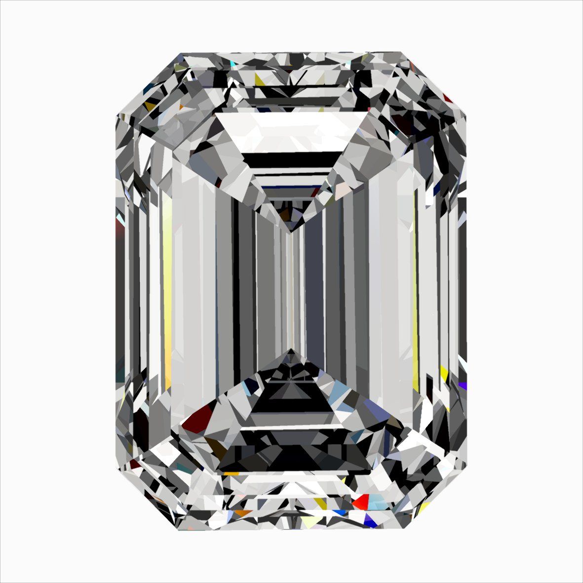 Diamante Naturale Taglio Smeraldo 0.33ct EX/VG F VVS2 - IGI - 4.58x3.37x2.25mm