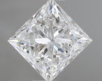 Diamante Naturale Taglio Princess 0.9ct EX/EX F VVS1 - GIA - 5.16x5.01x3.74mm
