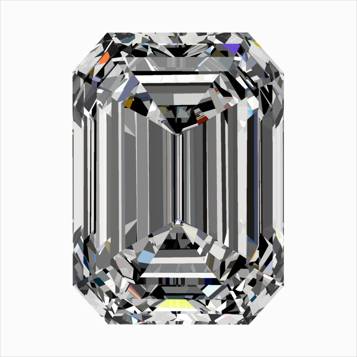Diamante Naturale Taglio Smeraldo 0.31ct VG/EX H IF - IGI - 4.57x3.29x2.19mm