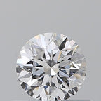 Diamante Naturale Taglio Brillante 0.5ct VG/G/VG E VVS1 - GIA - 5.09x5.02x3.19mm