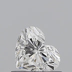 Diamante Naturale Taglio Cuore 0.59ct VG/EX F VVS1 - GIA - 4.97x5.85x3.51mm