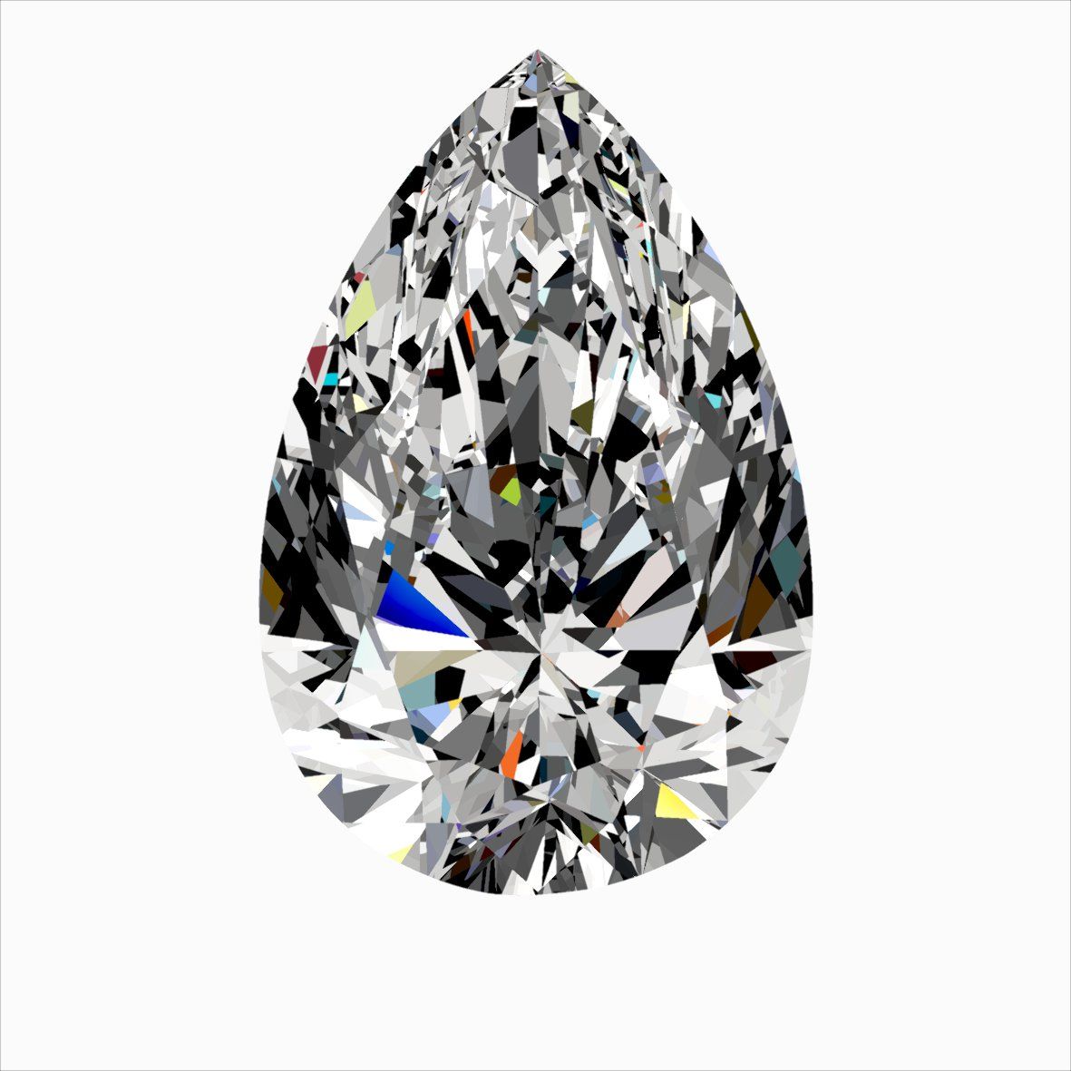Diamante Naturale Taglio Goccia 0.4ct EX/EX G VVS1 - IGI - 6.28x4.11x2.56mm