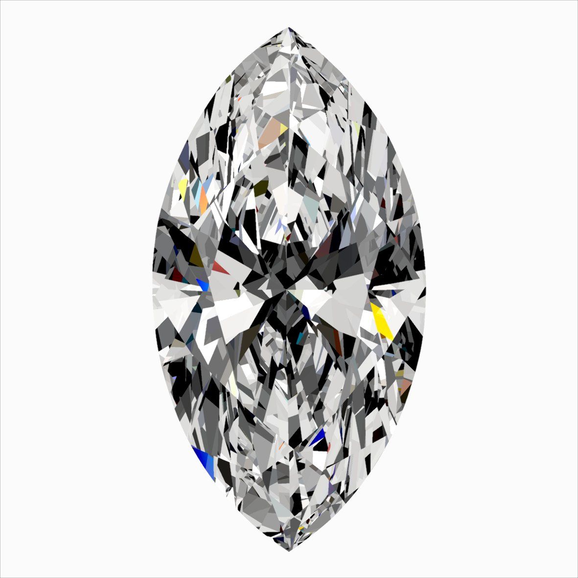 Diamante Naturale Taglio Marquise 0.3ct VG/EX G IF - IGI - 6.9x3.6x2.18mm