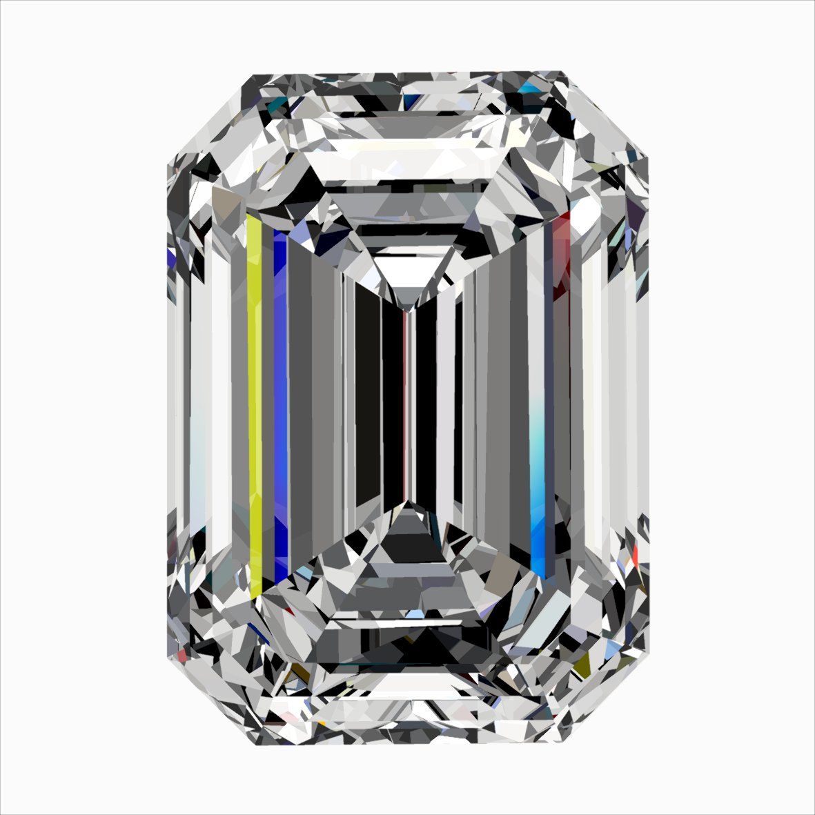 Diamante Naturale Taglio Smeraldo 0.5ct VG/EX H VVS2 - IGI - 5.45x3.91x2.43mm
