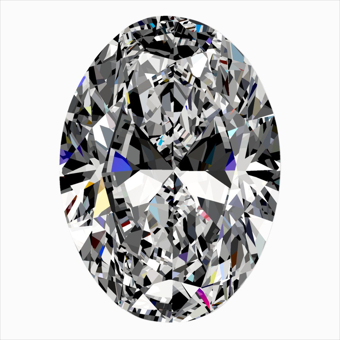 Diamante Naturale Taglio Ovale 0.3ct VG/EX F VVS2 - IGI - 5.22x3.77x2.27mm
