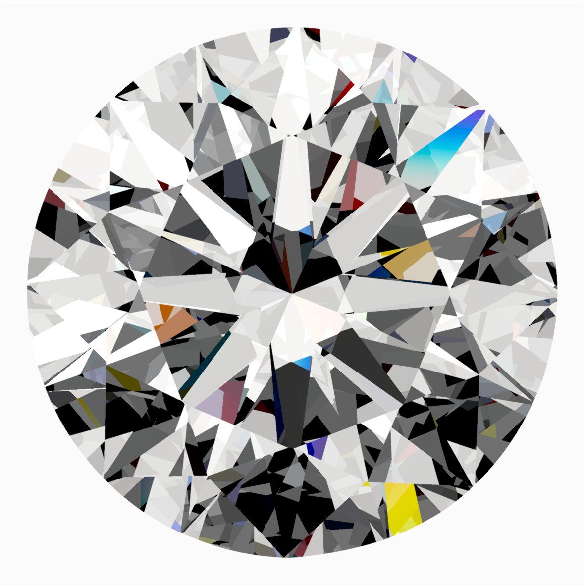 Diamante Naturale Taglio Brillante 0.6ct 3EX G IF - IGI - 5.35x5.41x3.35mm