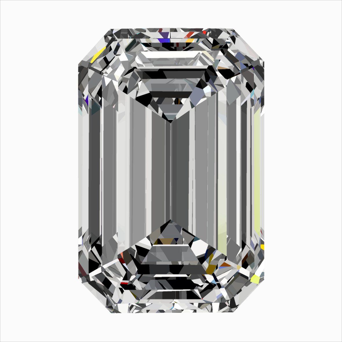 Diamante Naturale Taglio Smeraldo 0.3ct EX/EX F VVS1 - IGI - 4.69x3.08x2.12mm