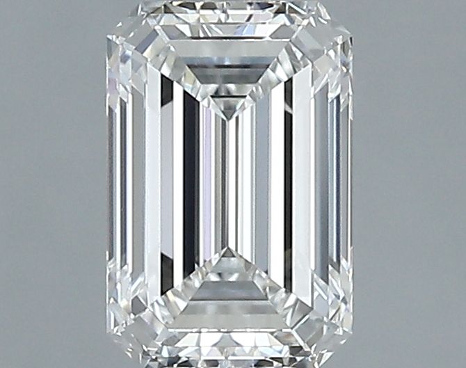 Diamante Naturale Taglio Smeraldo 0.9ct EX/EX F VVS1 - GIA - 6.87x4.57x2.96mm
