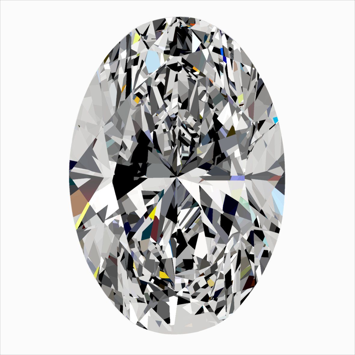 Diamante Naturale Taglio Ovale 0.3ct VG/EX G VVS2 - IGI - 5.41x3.68x2.39mm
