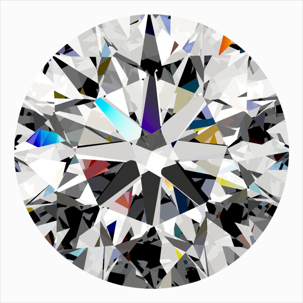 Diamante Naturale Taglio Brillante 0.53ct 3EX H IF - IGI - 5.13x5.16x3.24mm