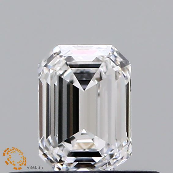 Diamante Naturale Taglio Smeraldo 0.42ct VG/EX E IF - GIA - 4.93x3.55x2.36mm