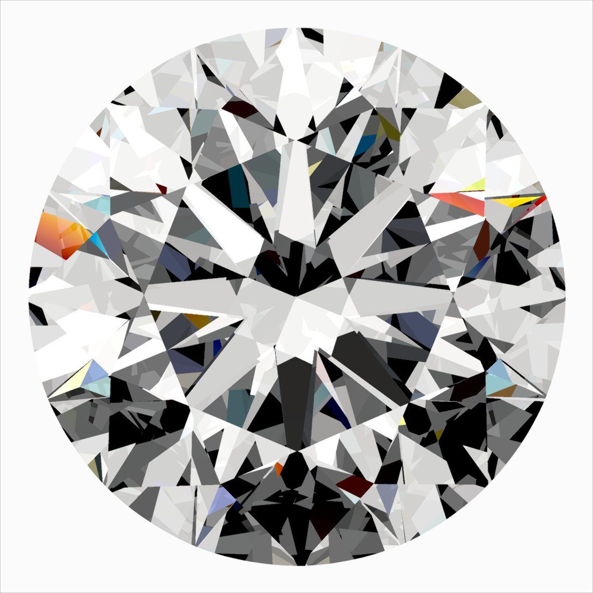 Diamante Naturale Taglio Brillante 0.6ct 3EX H VVS1 - IGI - 5.38x5.41x3.37mm