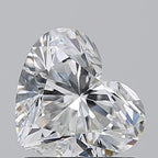 Diamante Naturale Taglio Cuore 1.05ct EX/EX F VVS1 - GIA - 6.18x7.15x4.06mm